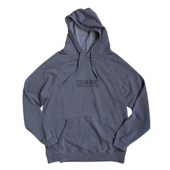 Taylor Swift THE ERAS TOUR Washed Blue Hoodie size Medium NEW International - Picture 6 of 8